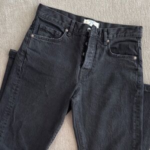 Free People straight leg denim with button fly. Like new condition.